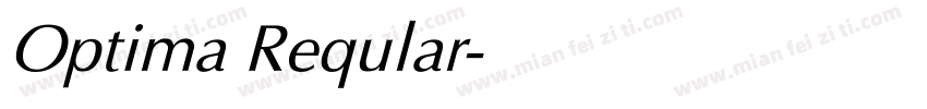 Optima Reqular字体转换
